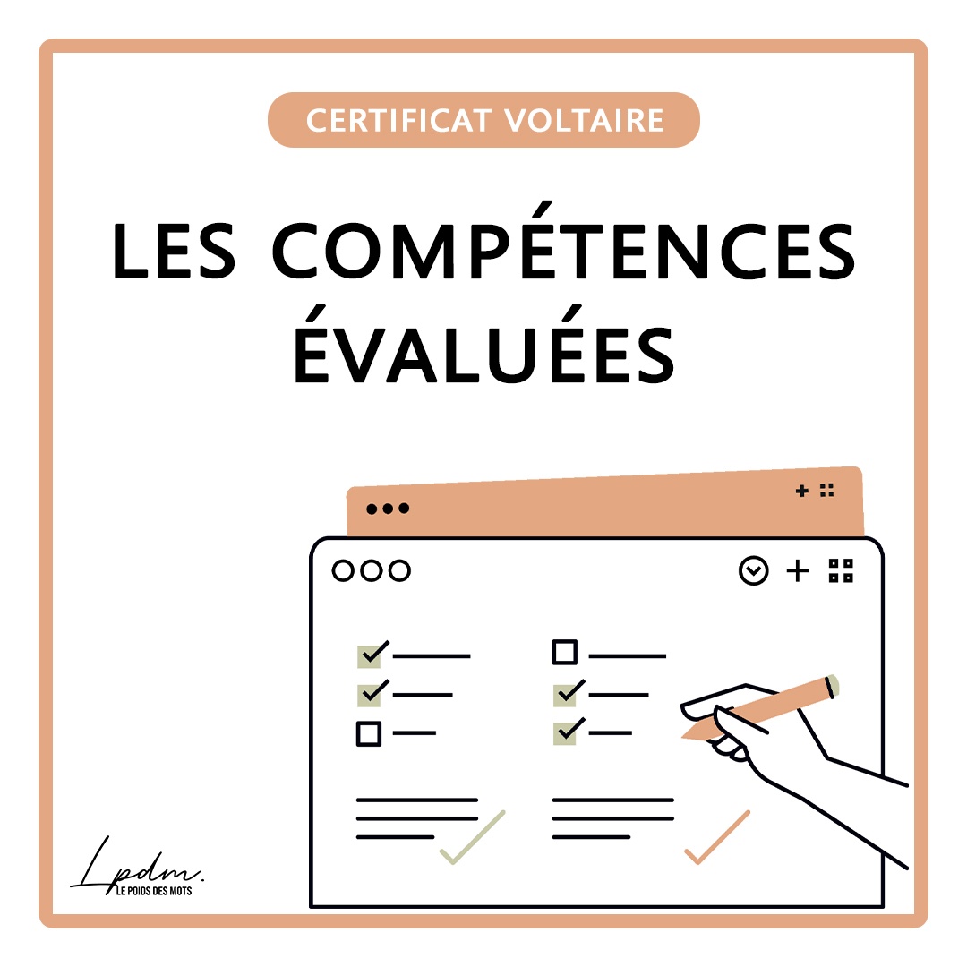 Quelles compétences sont évaluées par le Certificat Voltaire ?